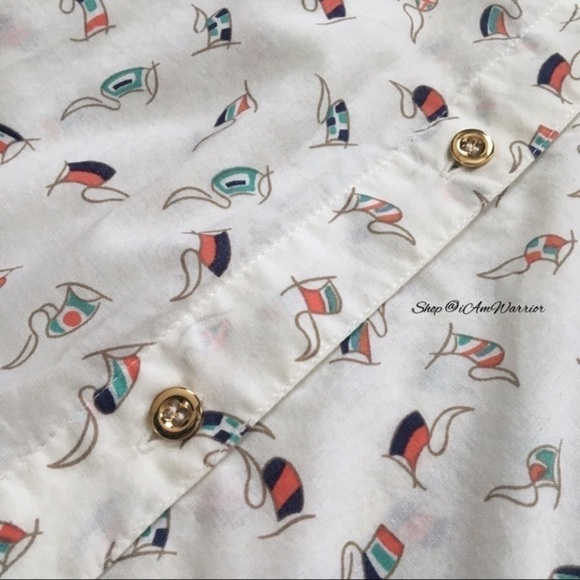 C.Wonder nautical flag print button down shirt *shop@iamwarrior - Picture 2 of 10
